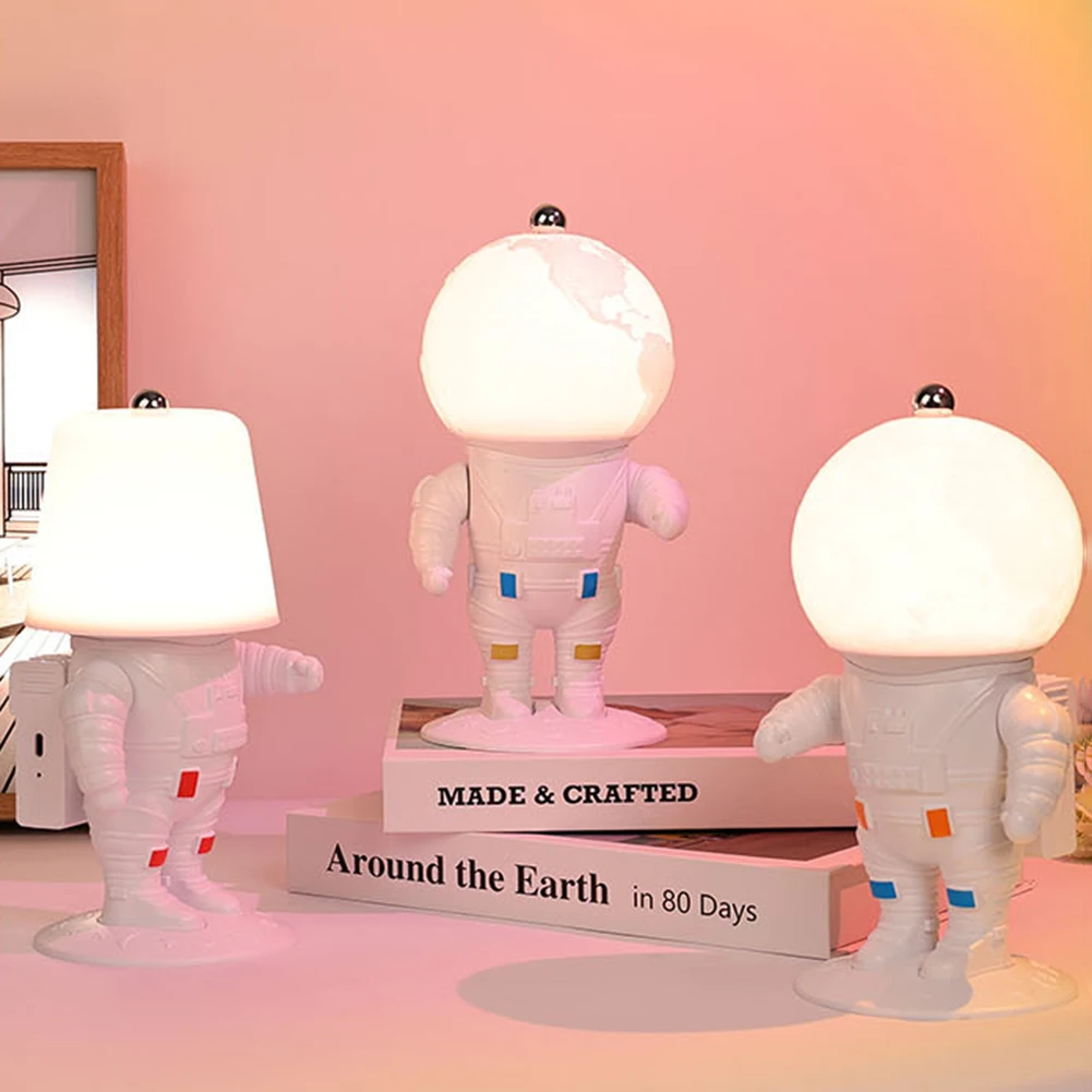 

1800mAh Astronaut Table Lamp with Remote Control Touch Switch Novelty Night Light Bedroom Living Room Rechargeable Light Decor