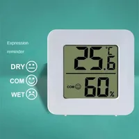 Mini Indoor Thermometer Hygrometer LCD Digital Display Humidity Meter Sensor Ambient Temperature Monitor Home Kitchen Bathroom‌