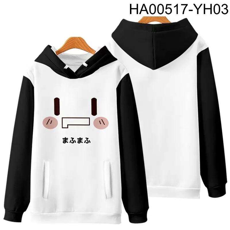 

kawaii boy girl hoodies nico mafumafu face 3d print kids hoodies mafumafu sweatshirt anime clothes black white pullover