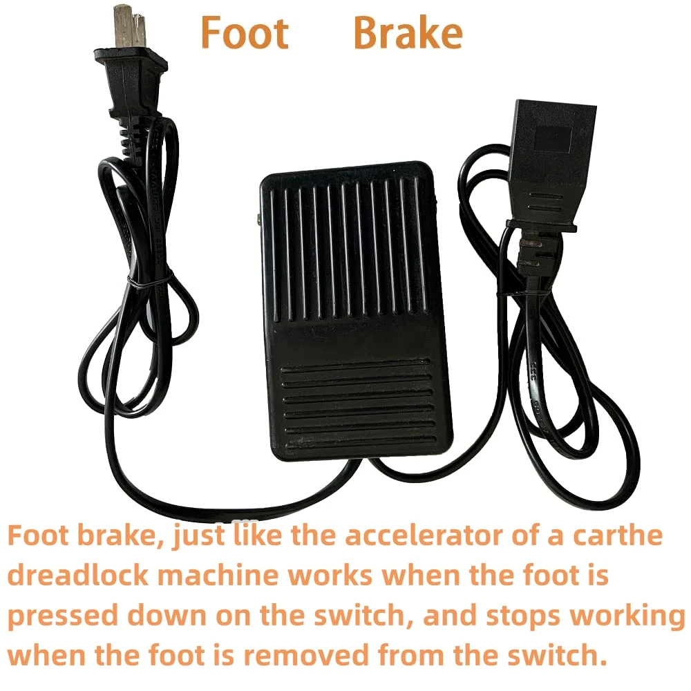 Nuovo aggiornamento Mini Footheld e macchina per dreadlocks portatile Intrecciatura all'uncinetto che fa macchina per dreadlock con 6 teste