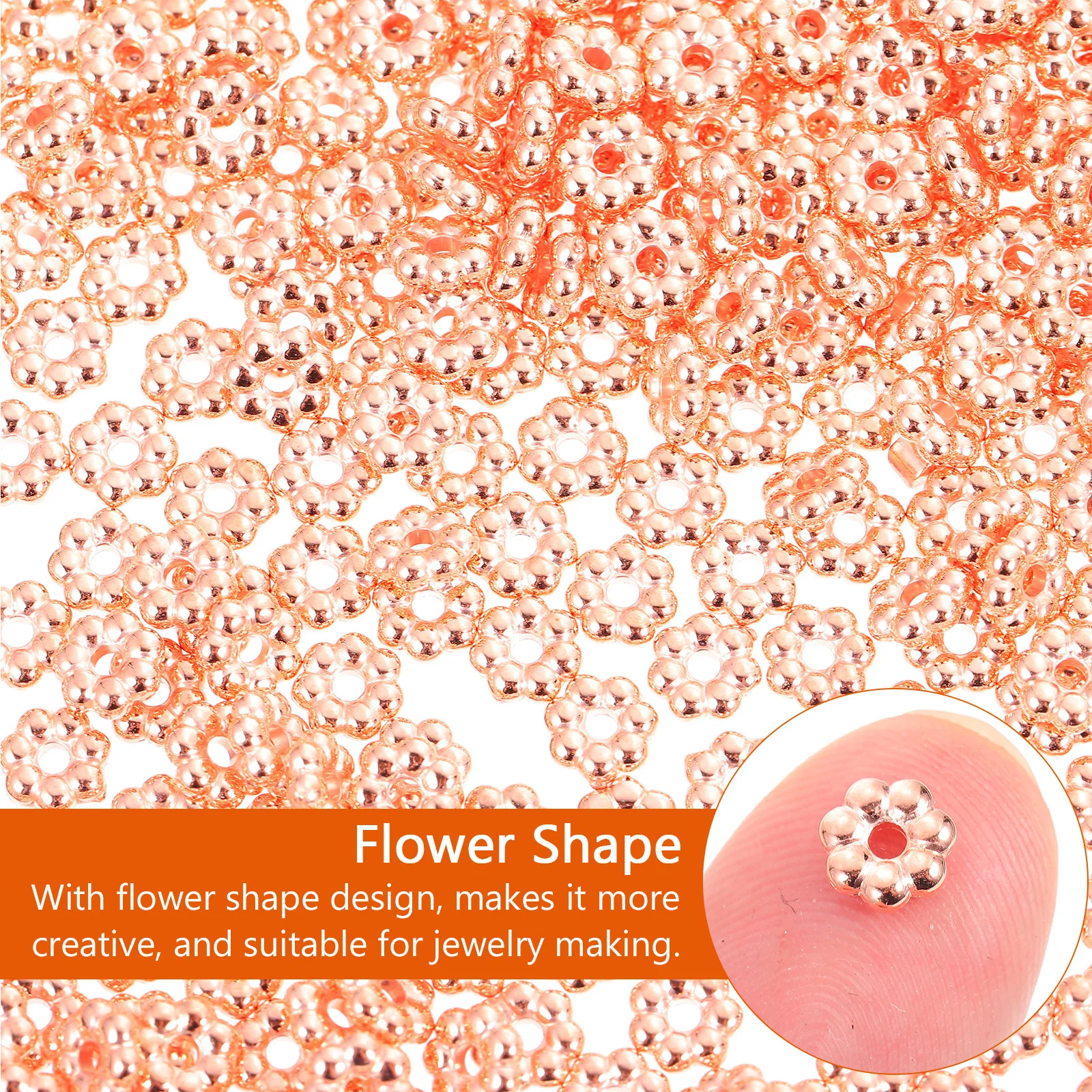 

2000 Pcs Pendant Flower-shaped Bead Jewelry Accessories Beads for Crafts Plastic Making Charms