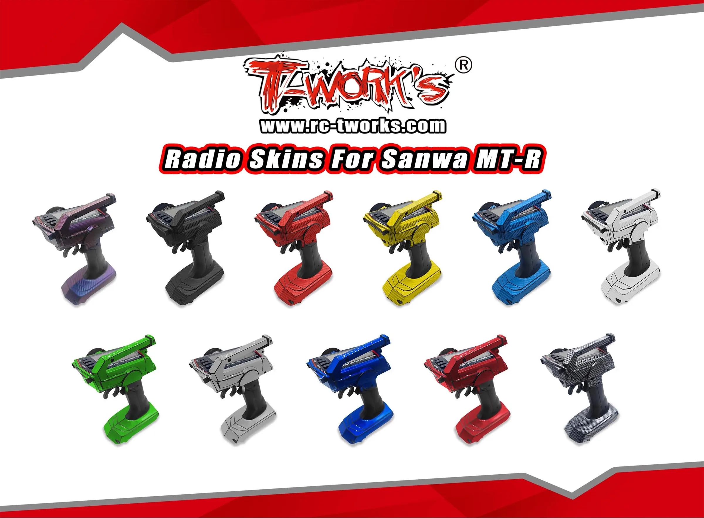 

Оригинальная наклейка T Works TS-086 3D из углеродного волокна для радиоприемника (для Sanwa MT-R), 6 цветов, инструмент для радиоуправляемой кожи