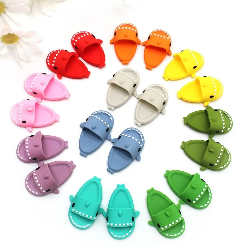 Round Toe Ob11 Doll Shark Slippers Mini Slippers BJD12 Doll Shoes Cute Cartoon OB11 Shark Shoes For Ob11 1/12 Bjd Doll