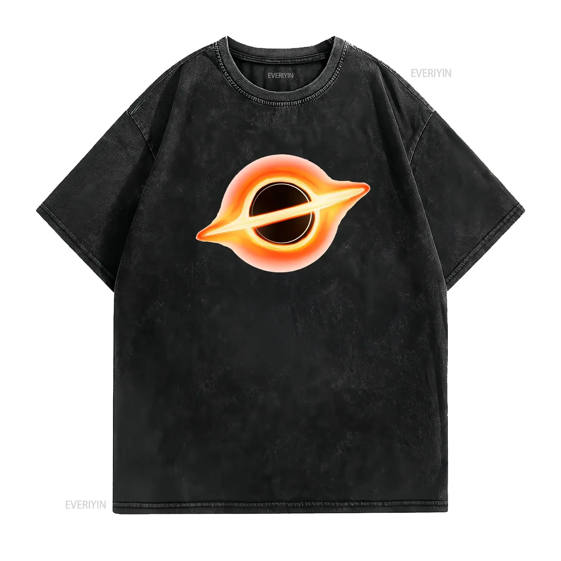 The Cosmic Abyss Black Hole Space T Shirt Galactic Design Celestial Style Outer Fashion Astronomical Universe Lover  vintage