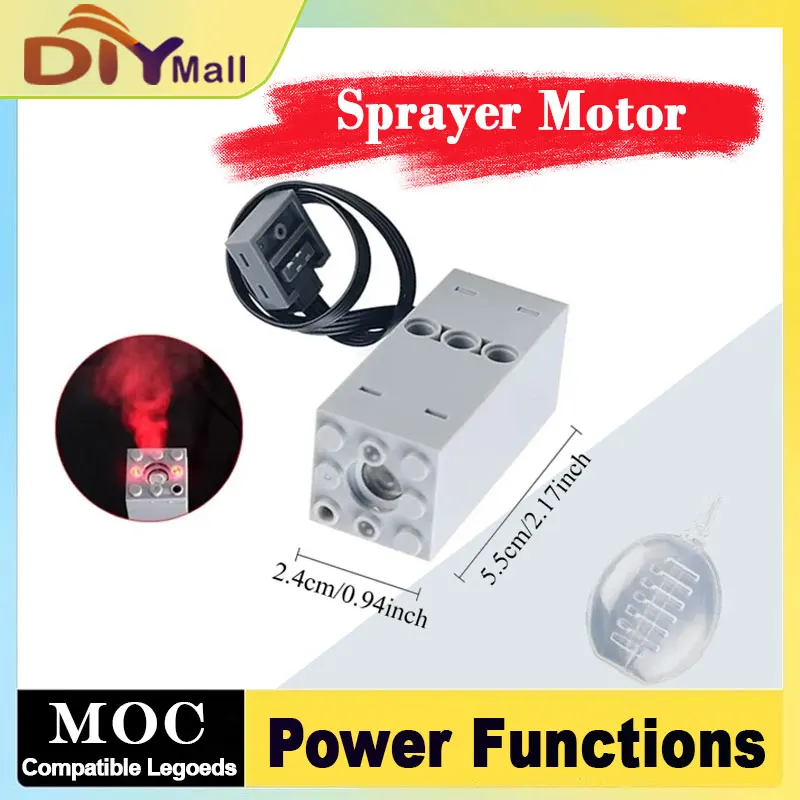 

Набор для сборки технического поезда «сделай сам» с распылителем электродвигателя STEM, развивающая игрушка для детей, совместимая с кирпичами Legoeds