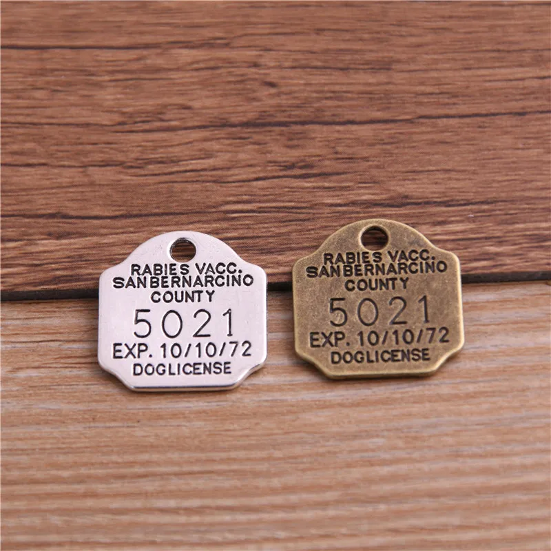 10PCS 20*21mm Fashion Vintage Metal Zinc Alloy Pentagram Charms Letter \