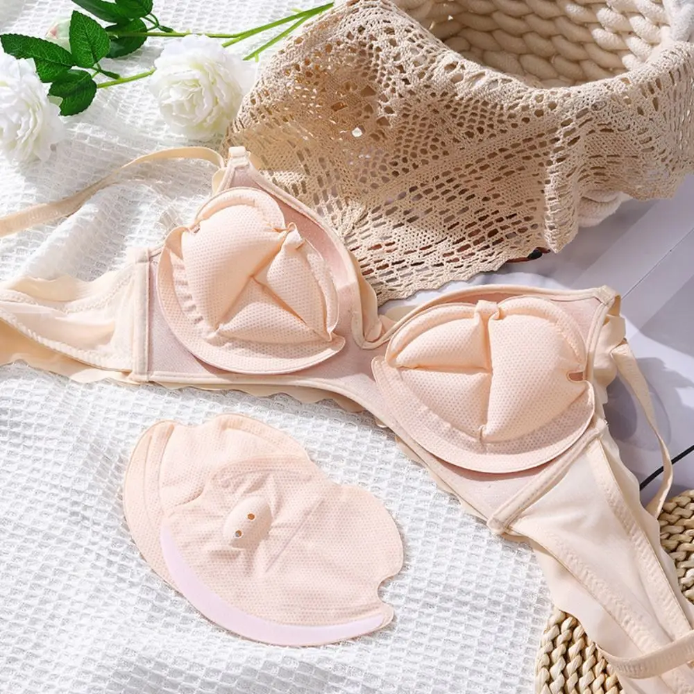 1Pair Bikini Chest Push Up Pad Swimsuit Small Bust Thicker Press Inflatable Bra Pad Invisible Gather Underwear Bra Cushion