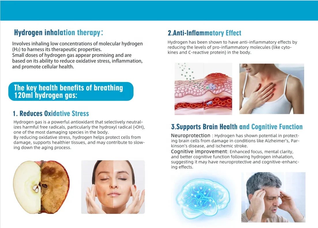 Máquina multifuncional de inhalación de hidrógeno para la salud, terapia de inhalación de hidrógeno con baño de hidrógeno y agua potable H2