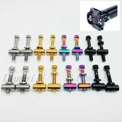 Liumeili Seat Rod Titanium Alloy Screw Seatpost Fixing Screw M5x30/40mm 2Pcs Bike Seat Post Fixed Bolts TC4 Titanium