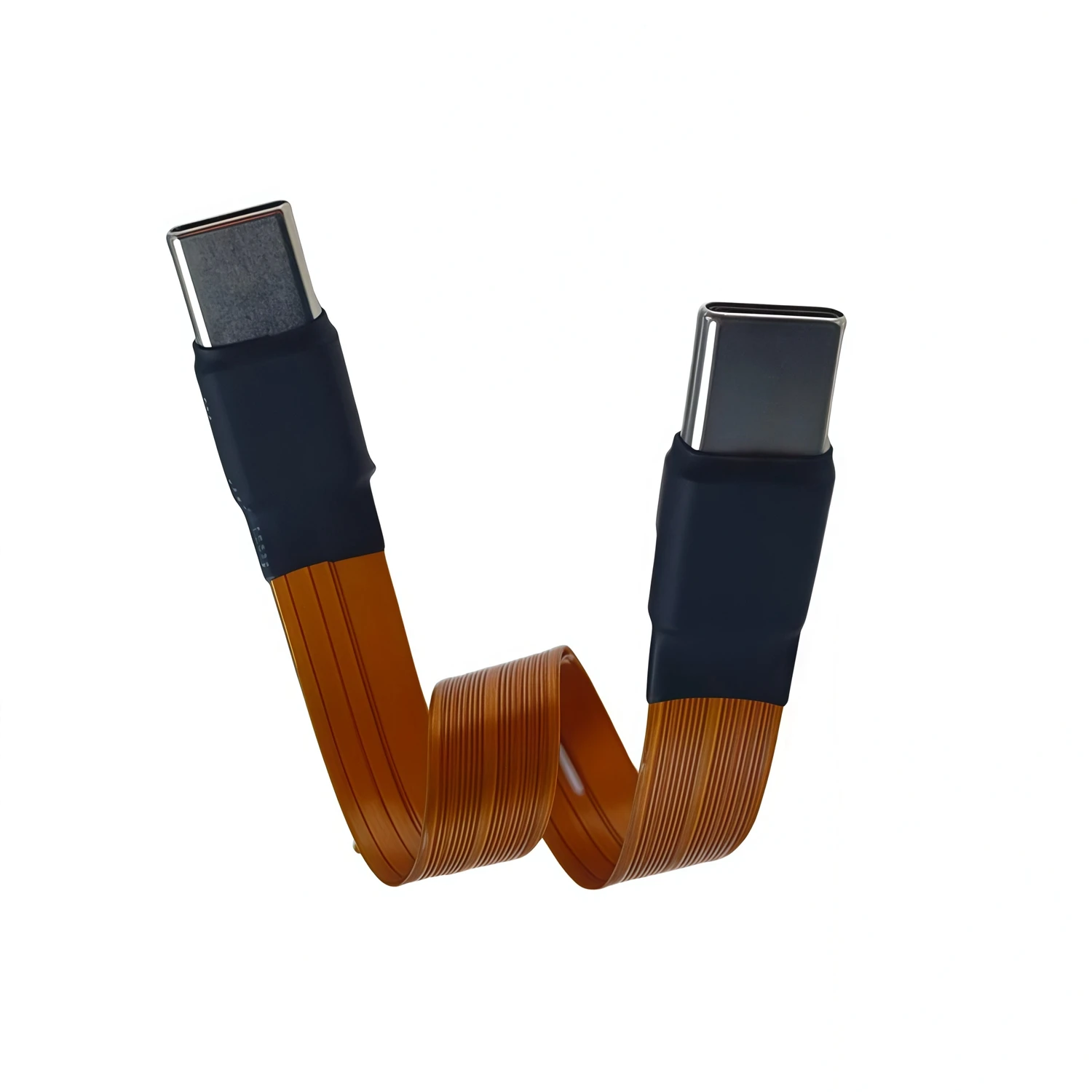 usb4-Мужской-полнофункциональный-pd240w-Двойная-головка-type-c-Вращающийся-штекер-fpc-Гибкий-ленточный-кабель-Плоский-провод-40-ГБ-14-СМ