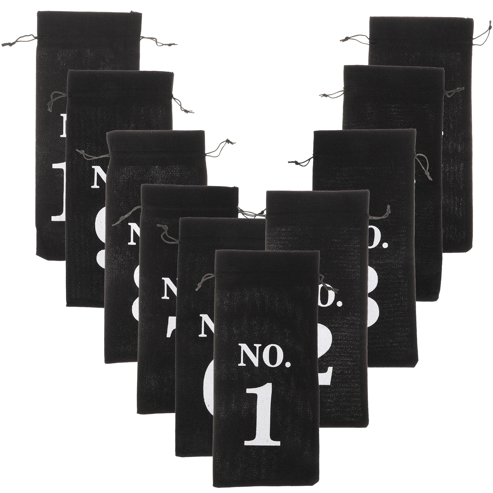 

10pcs Bottle Bag Set Small Burlap Jute Decorative Drawstring Linen Gift Bags Reusable Packing Sachet Holders