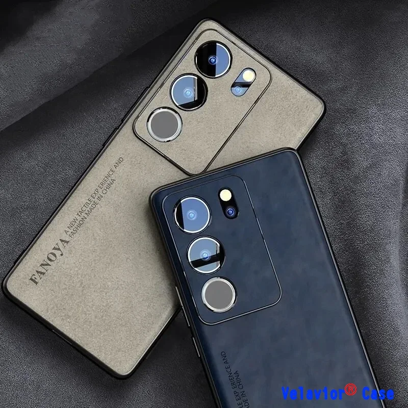 

For VIVO V29 Case Luxurious Leather Matte Feel Back Cover for VIVO V29 Pro Lite S17 Thin Shockproof Bumper VIVOV29 Case