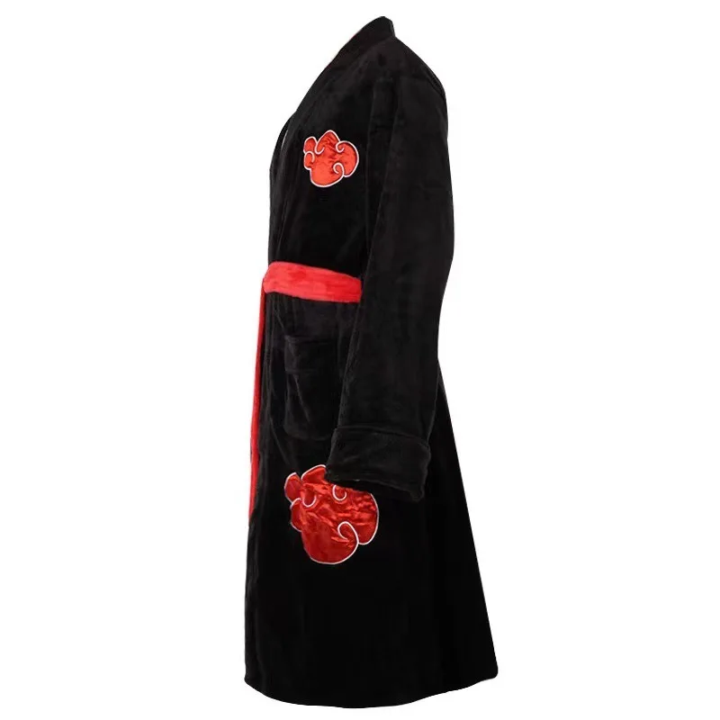 Vendite calde Cool Anime Akatsuki Robe Cosplay accappatoio Fleece Warm camicia da notte Robe Men Winter Coat Sleepwear regalo di natale