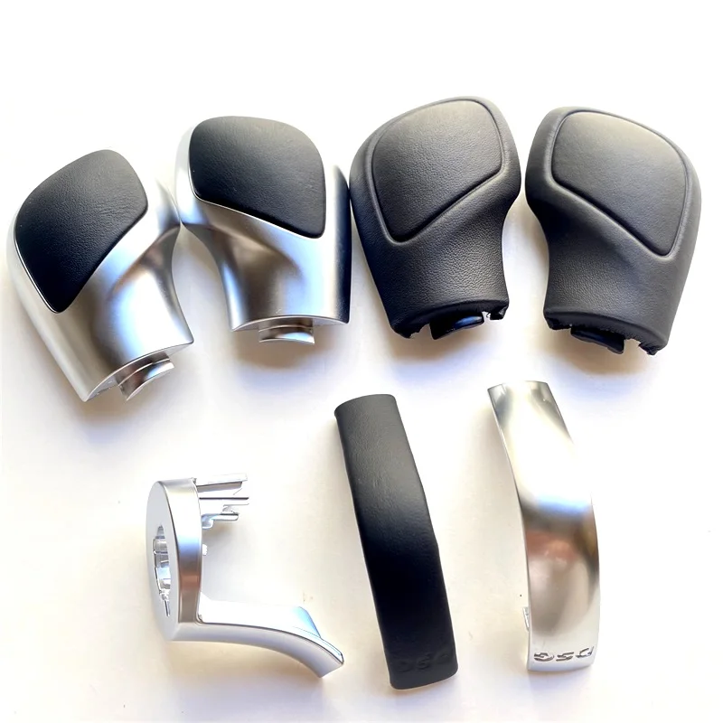 OEM 1PCS Chrome Matt With Leather Shift Knob Gear Side Cover DSG Emblem For VW Golf 6 7 R GTI Passat B7 B8 CC R20 Jetta MK6 GLI 4