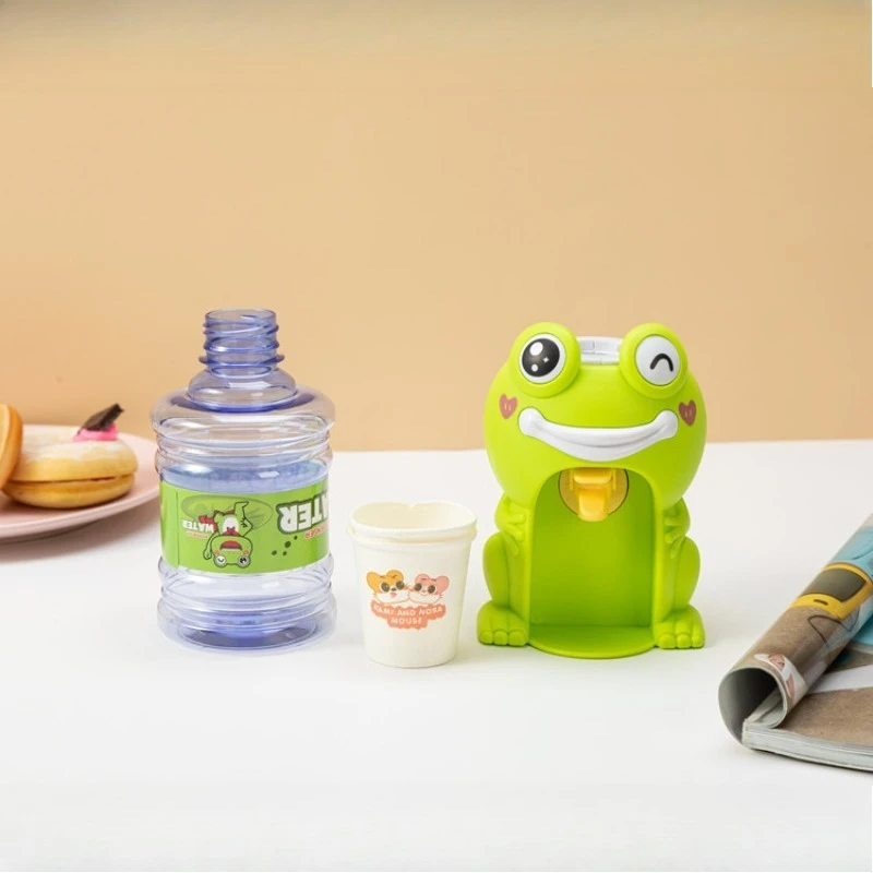 การ์ตูนตู้น้ําของเล่นเด็กครัวบทบาทเล่นจําลองการไหลของน้ําปลอดภัยวัสดุสําหรับเด็กอายุ 3-6 ปี