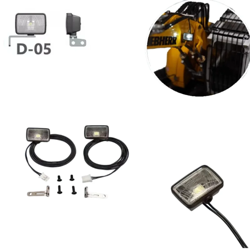 

RC LED Model Hydraulic Excavator Lighting Arm Spotlight LED Light For 1/12 1/14 Dump Truck Engineering Vehicles RC Spare Parts