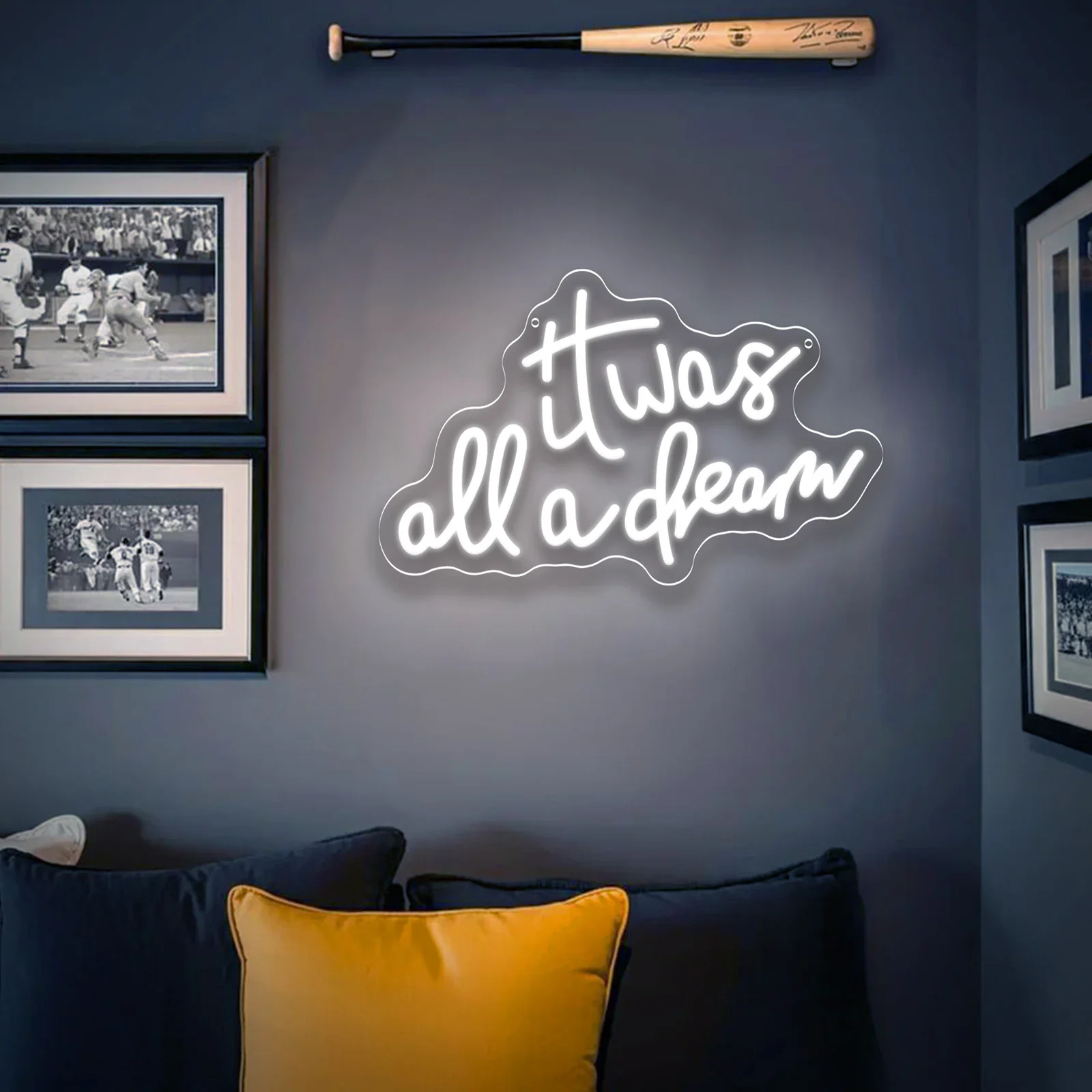    それはすべて夢だった ネオンサイン USB調光式LEDネオンライトサイン ドリンクバー、男性の隠れ家、寝室、ホテル、店舗、パーティー、壁の装飾用