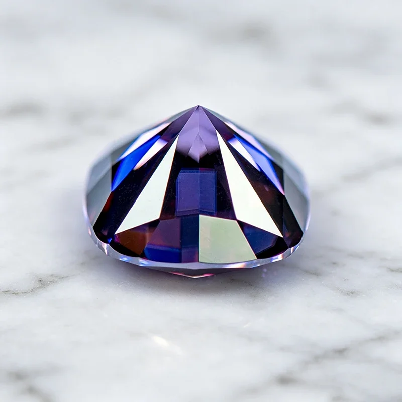 Moissanite Stone Emperor Purple Color Cushion Cut Charms Gemstone for DIY Ring Necklace Earrings Main Materials with Certificate