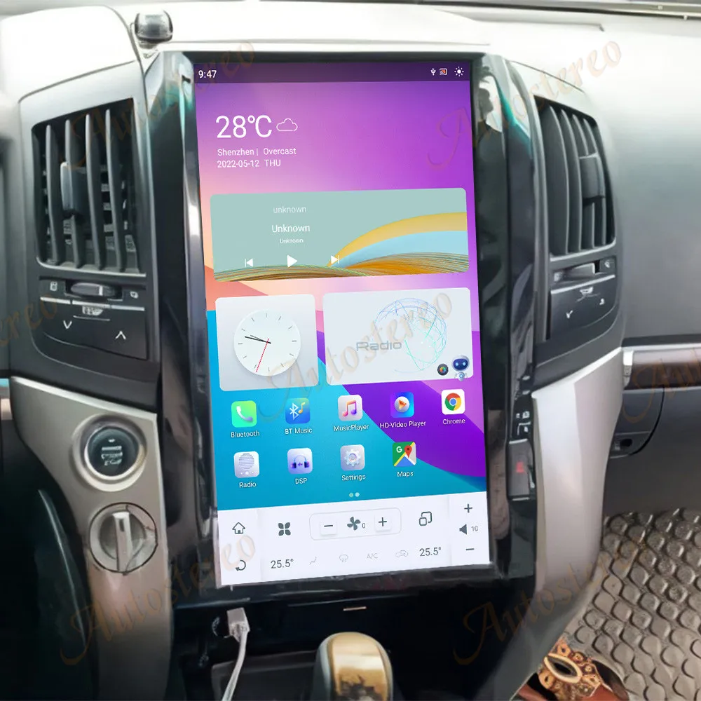 

16'' Vertical Screen Android 13 Radio Stereo Receiver For Toyota Land Cruiser LC200 2008 2009 2010 2011 2012 2013 2014 2015 Unit