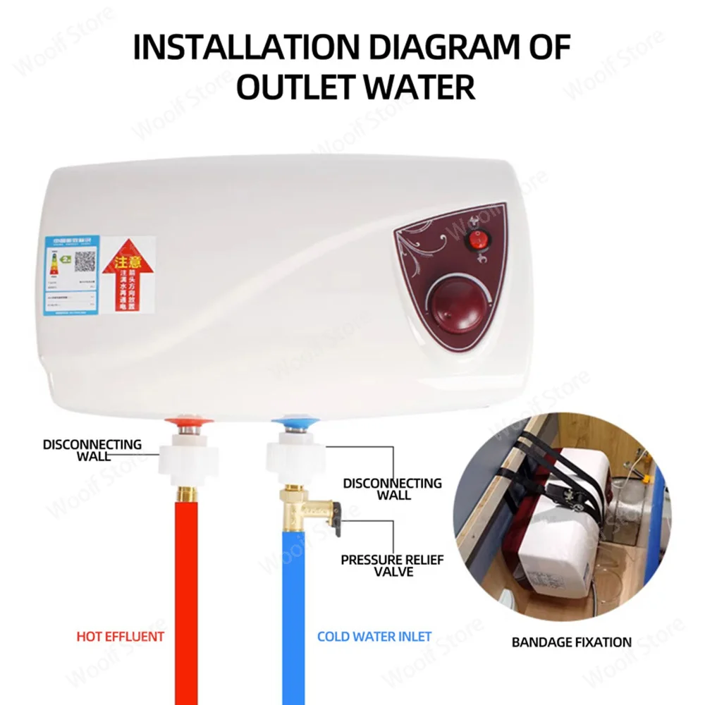 220v 10L scaldabagno per camper bagno doccia Motorhome scaldabagno elettrico 1000W