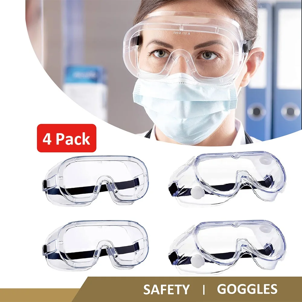 Safety Goggles Medical Surgery Glasses Anti-Fog Wide-Vision Lab Goggle Eye Protection for Classroom Lab Home Workplace Safety