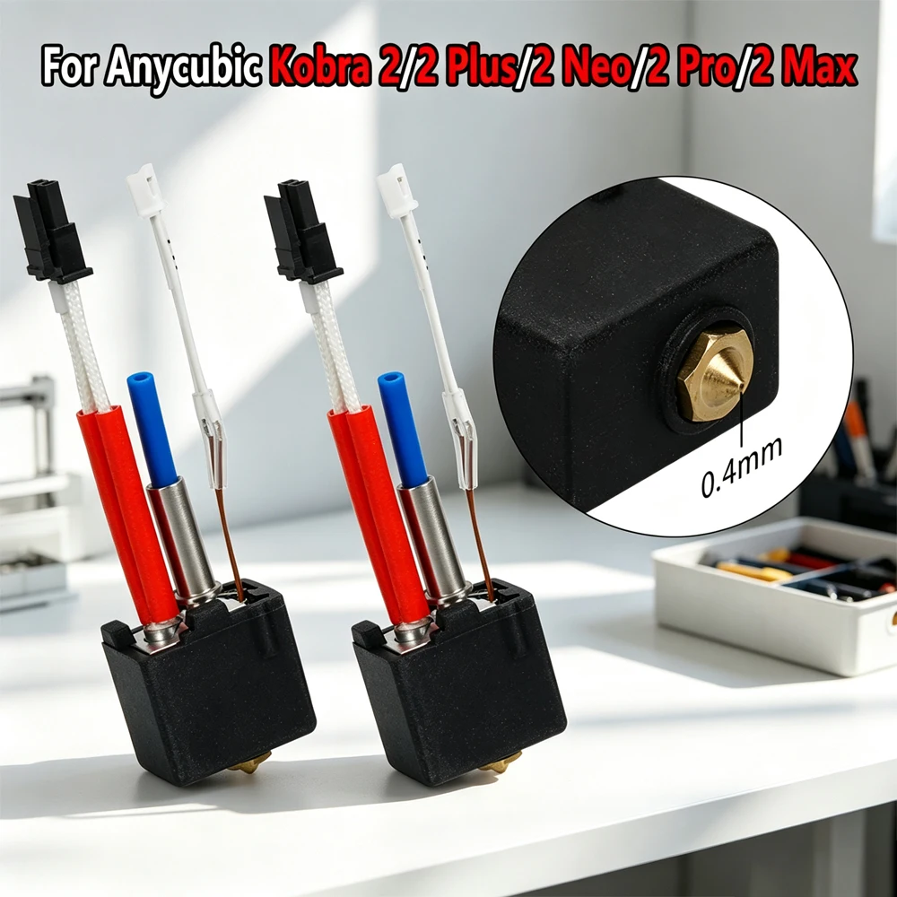 Für Anycubic Kobra 2 Hotend Messingdüse 0,2/0,4/0,6/0,8/1,0 mm für Anycubic 2 Neo/Plus Hotend Kit für Anycubic Kobra 2 Max/Pro