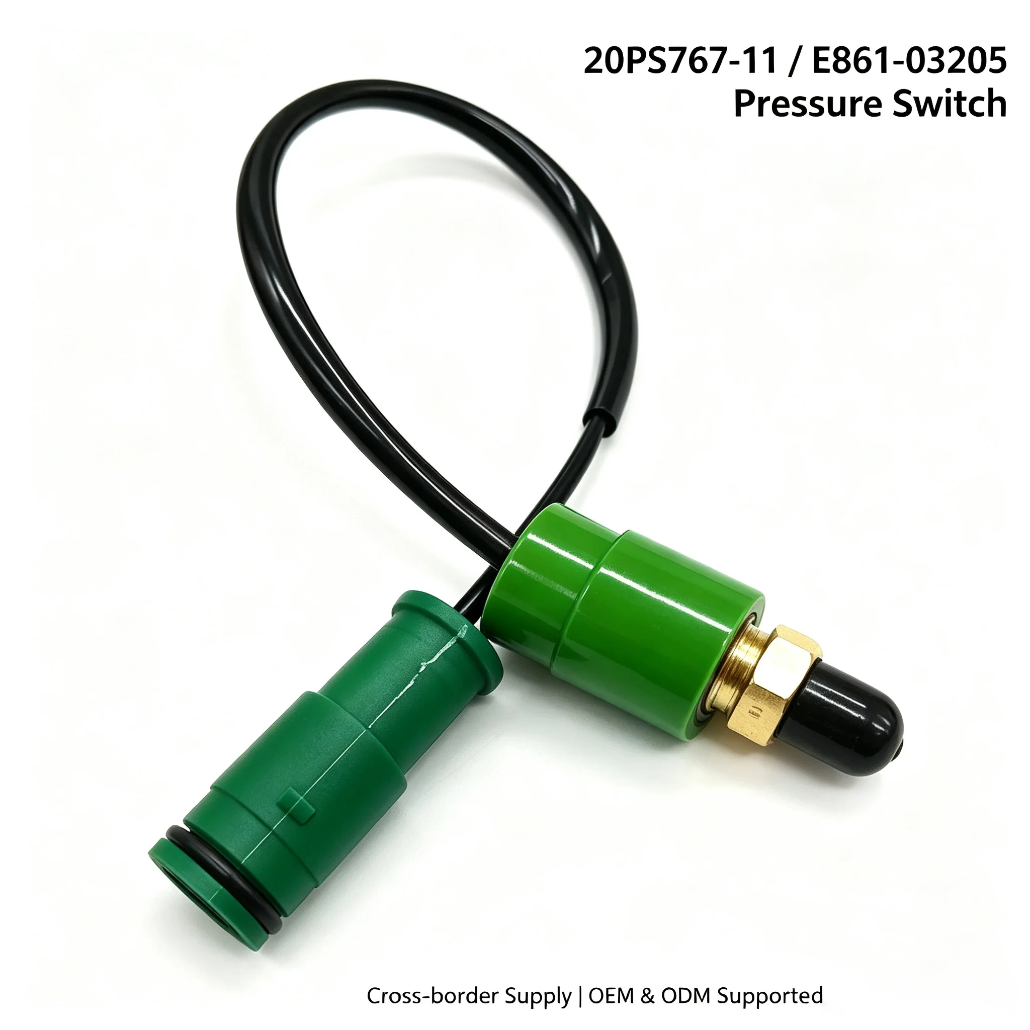 Pressure Switch Sensor 20PS76711 For Excavator E200B 120B Hydraulic Pressure Monitor Metal Black Easy Install Replacement Part