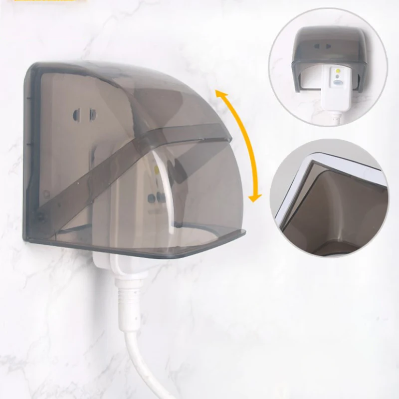New 86Type Outdoor Socket Protective Cover Bathroom Electric Plug Waterproof Cover Power Outlet Rainproof Box Electrical Supply view 2