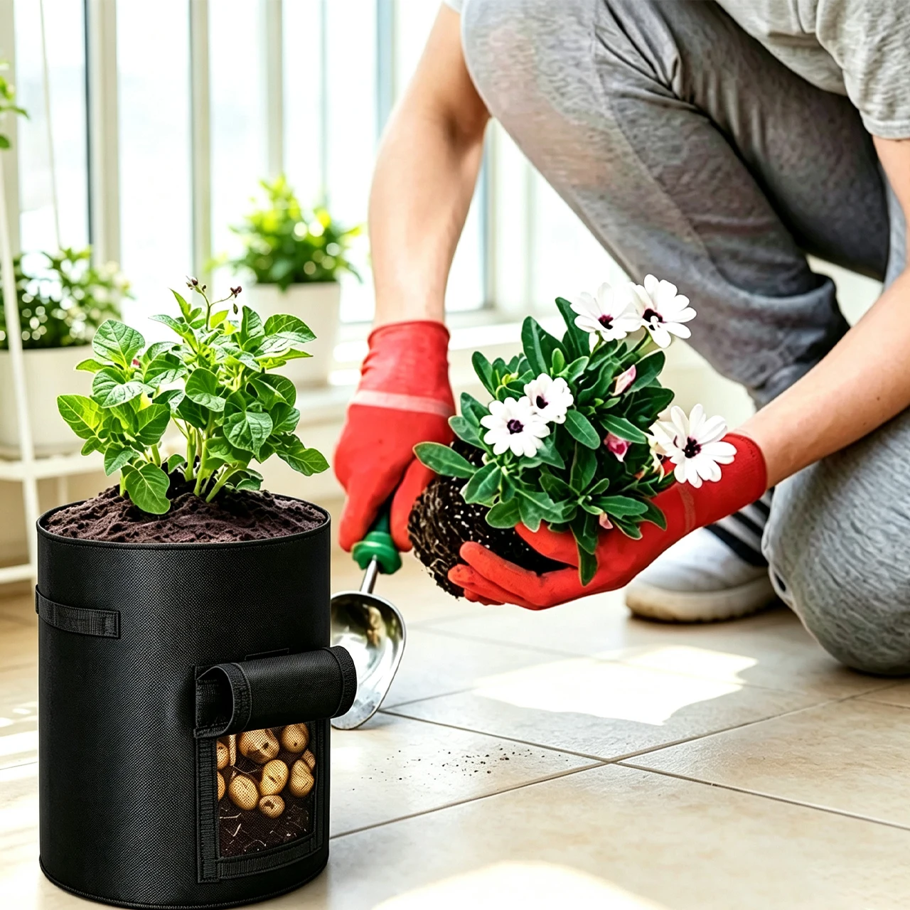 10 Gallon Grow Bags for Vegetable/Flower/Plant, 5 Gallon Aeration Fabric Pots with Handles Cloth Pots for Plants Garden Gift
