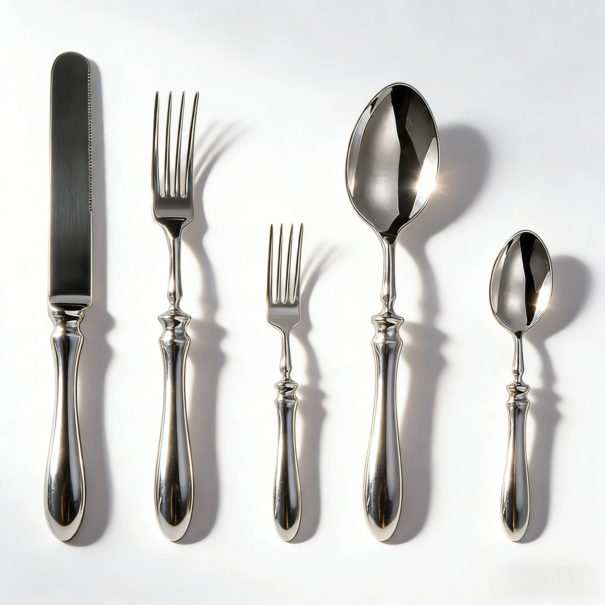 5PCS Gourd Handle 304 Stainless Steel Cutlery - Western Steak Knife Fork Spoon for Restaurant Hotel Tableware