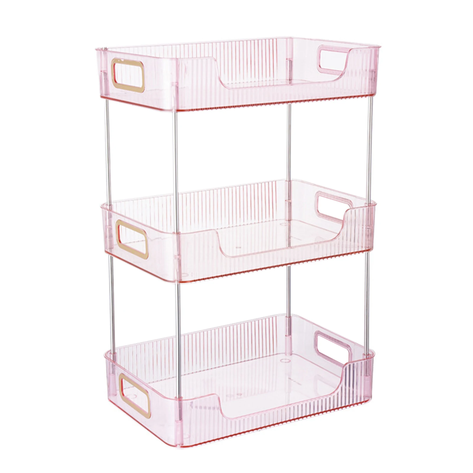 3 Layers Desktop Storage Rack Organizer Makeup Shelf Organizer Display Shelf Tray for Office Countertop Dresser Kitchen Bathroom