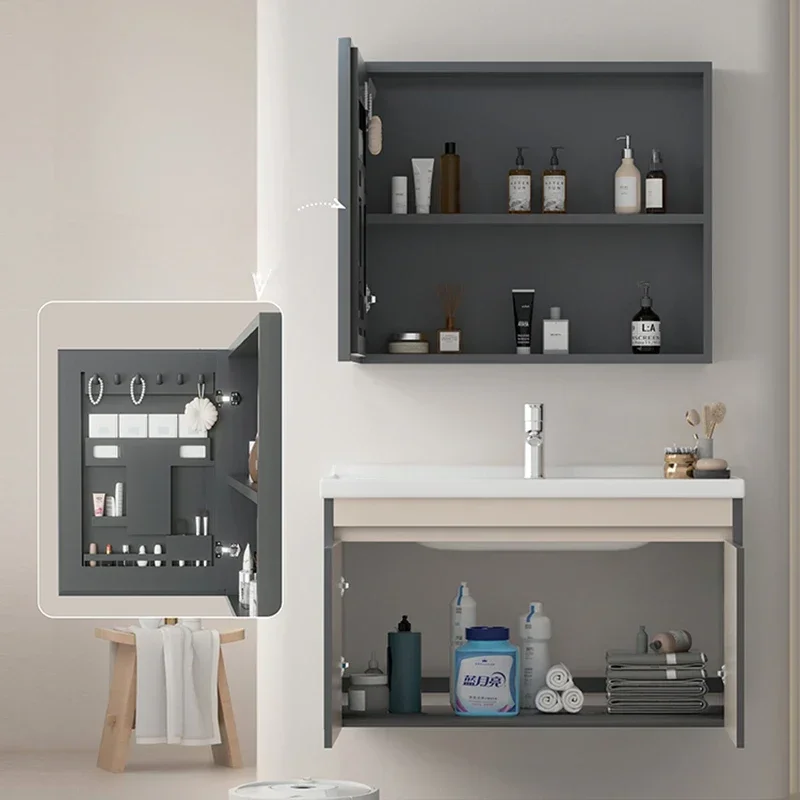 Smart Light Shower Bathroom Cabinets Vanity Mirror Home Furniture Sanitation Bathroom Cabinets Locker Luxury Miroir De Salle