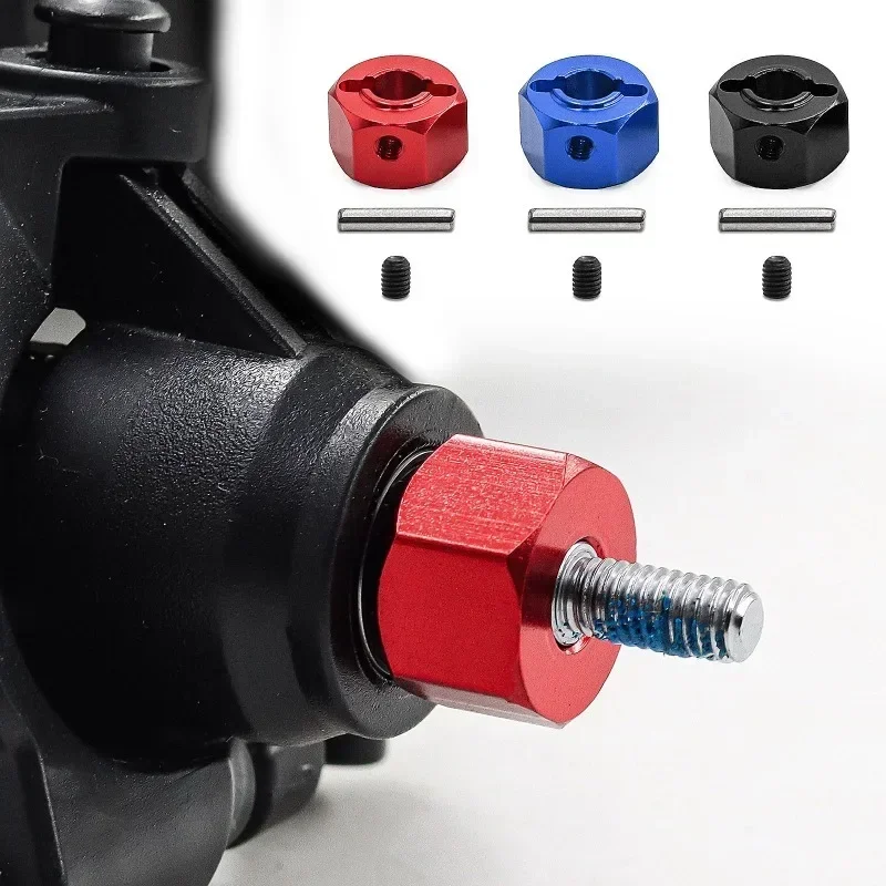 4 pçs metal 12mm roda hex hub adaptador para trxs mini maxx monster truck rc carro atualização peças acessórios