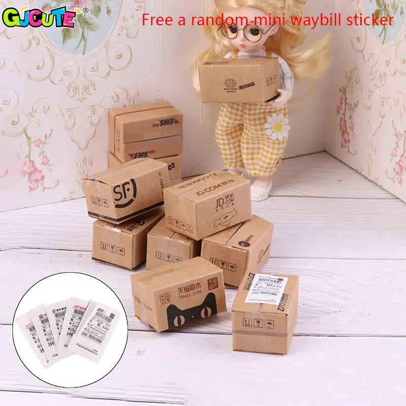 1/5Pcs Mini Carton Express Box 1:12 Dollhouse Miniature Simulation Express Box Decor Toy Doll House Decor Furniture Accessories