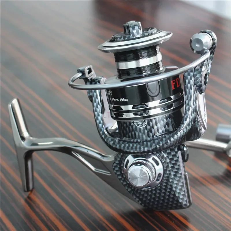 Fishing Reel Snake Pattern All Metal Seamless Spinning Wheel High-speed Rotation 5.2:1 Gear Ratio 12+1 Ball Bearing Fishing Reel