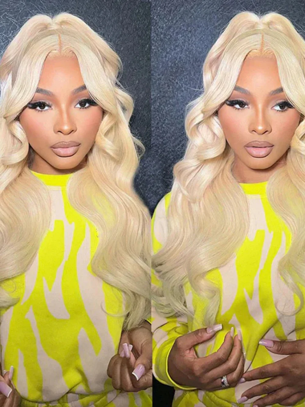 

613 Body Wave 13x4 Blonde Lace Front Wig Human Hair Brazilian Wigs 200 Density Pre Plucked Bleached Knots with Baby Hair