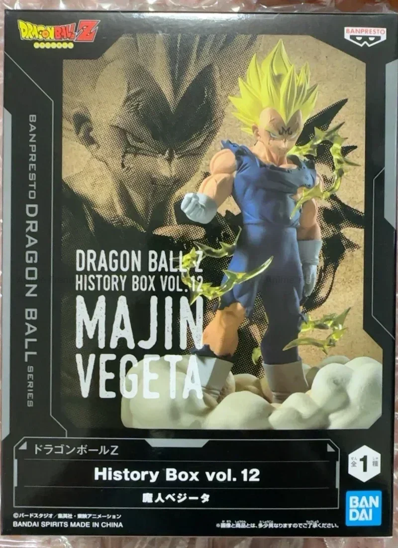 In Stock Original BANPRESTO History Box vol.12 Dragon Ball Z Majin Vegeta Figure Anime Model Genuine Boxed Toys WY