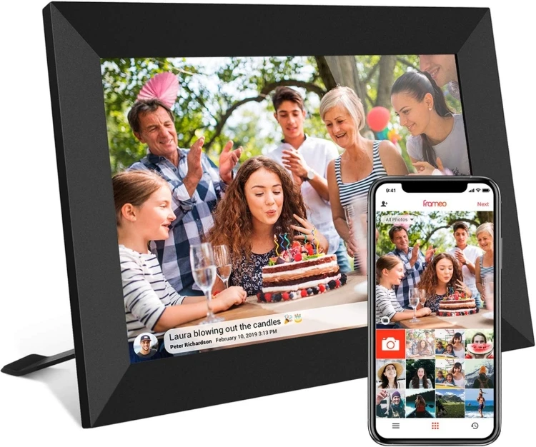 WiFi Digital Picture Frame 10.1 Inch Smart Digital Photo Frame With IPS Touch Screen HD Display