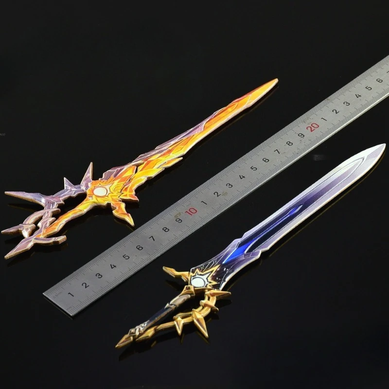 22 سنتيمتر هونكاي ستار السكك الحديدية لعبة الشكل الأبيض السيف محيط المعادن براعة نموذج الدعائم تمثال الديكور الحلي الهدايا اللعب #4