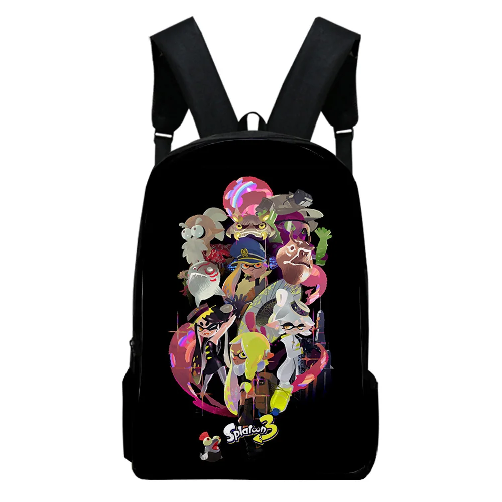 Splatoon 3 Game Bag 2022 New Game School Bag Adult Kids Bags Unisex Backpack Casual Style Daypack