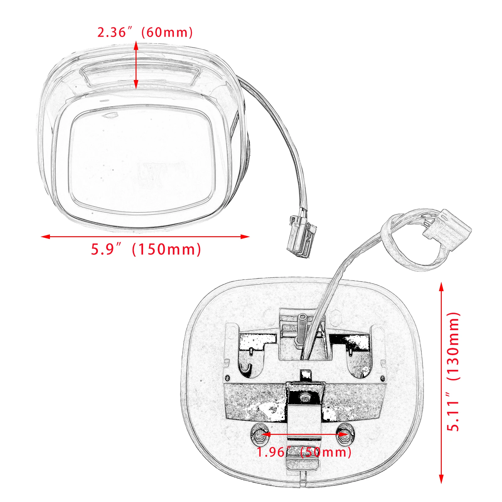 Motorcycle LED Rear Tail Lamp Brake Running Light Red/Smoke Lens Taillight For Harley Softail Dyna Touring Sportster XL 883 1200