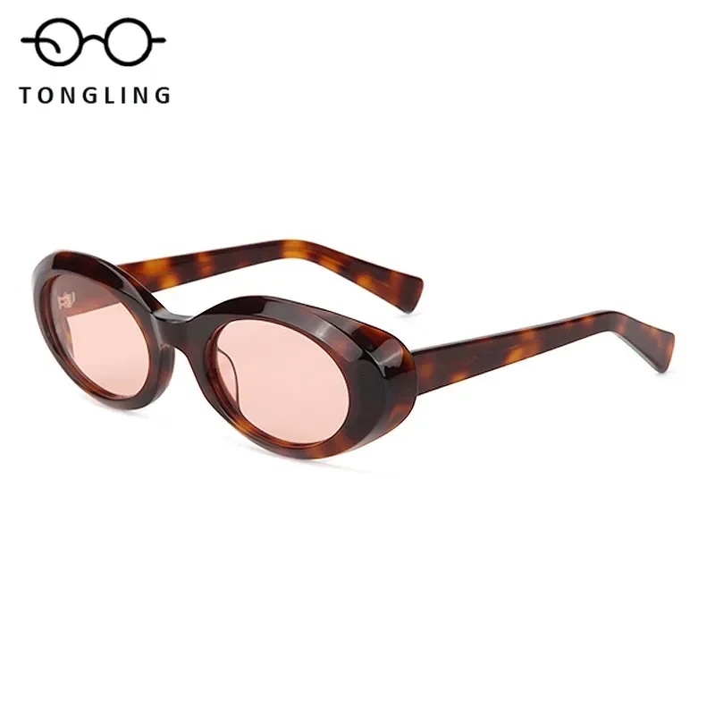 New Men Polarized Sun Glasses UV400 Driving Stylish Vintage Tortoiseshell Eyewear Trendy Oval Acetate Frames Women Sunglasses