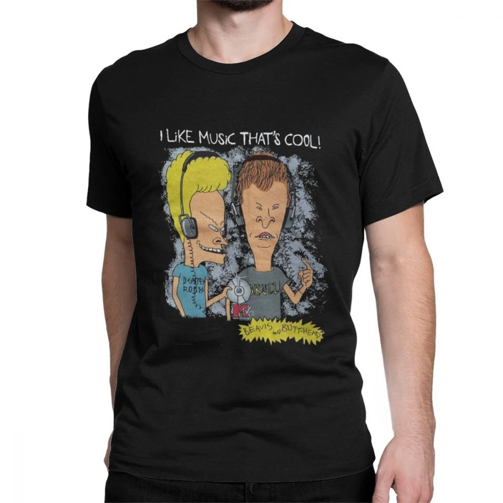 

heavyweight Informal Beavis And Butthead Stylish Man's Short Sleeve Tops Unique Tee Shirt Pure Cotton Crew Neck Sale T-Shirts