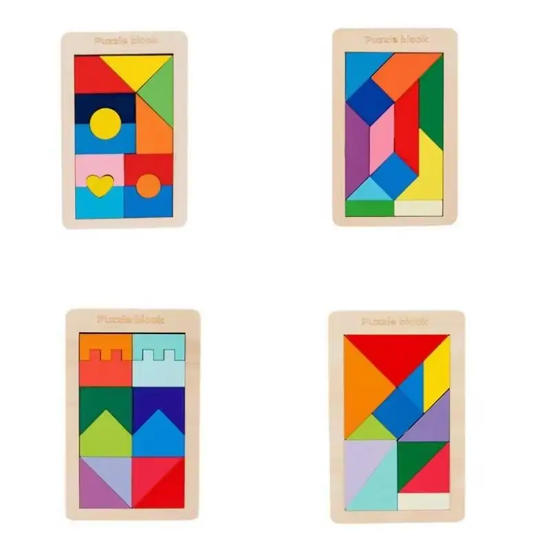 Mind-stimulating Wooden Tangram Brain Teasers Puzzles Game