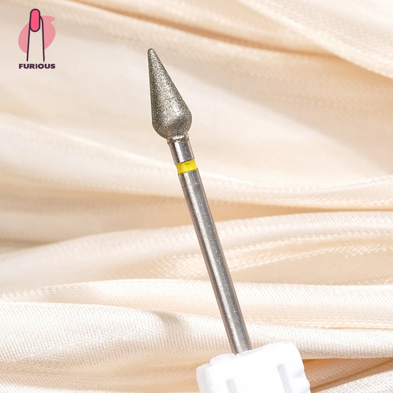مثقاب أظافر تنظيف البشرة المدببة مقاس 3/32 بوصة منظف أظافر احترافي تحت الماس لأداة إعداد أظافر الجلد الميت للبشرة الميتة