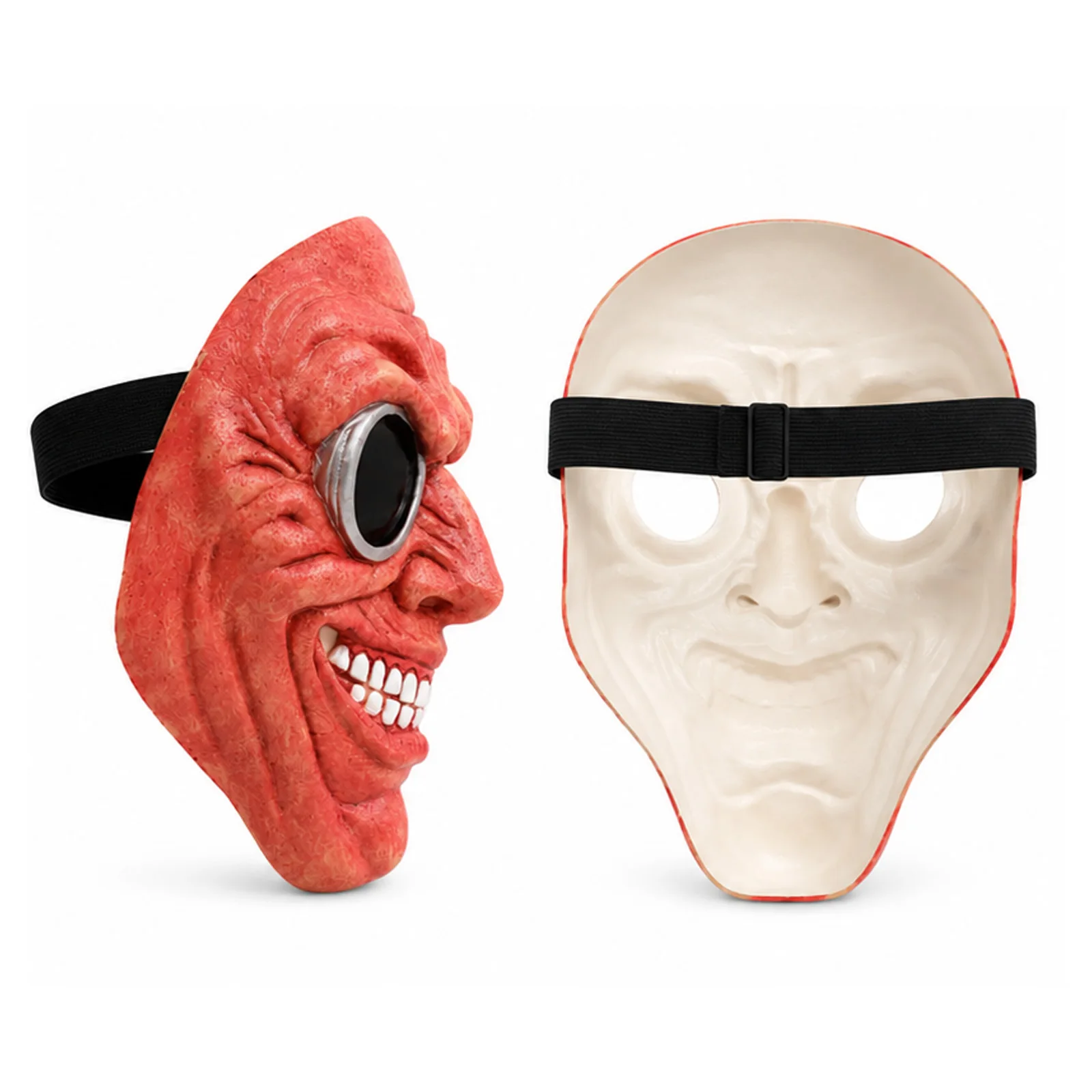 Gruselige Rote Teufelsmaske, Halloween-Kostüm Party-Requisiten Böse Maske Gruselige Maskerade-Kopfbedeckung Horror-Kopfbedeckung – Detail 5