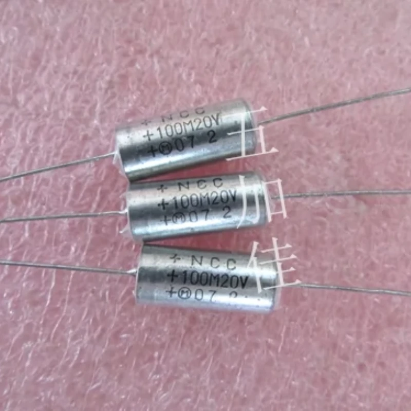 

5PCS/Japan 2002-107M 20V100UF 100M20V 20% metal shell axial tantalum capacitor