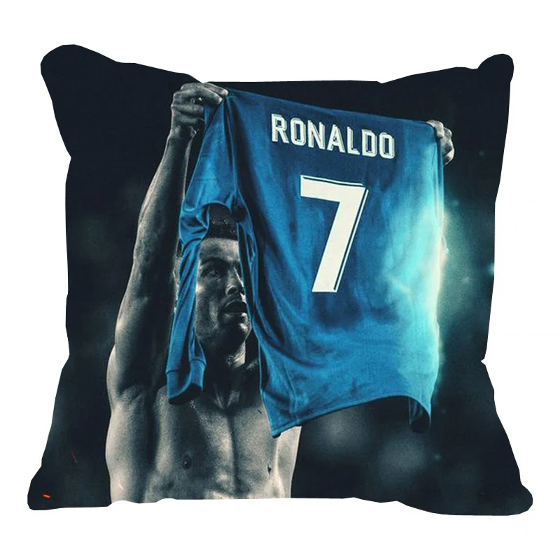 Cristiano Ronaldo Quadratisches Kissen Portugal Star Surrounding CR7 Kissen im gleichen Stil Bettkopfkissen Sofakissen doppelseitiger Druck