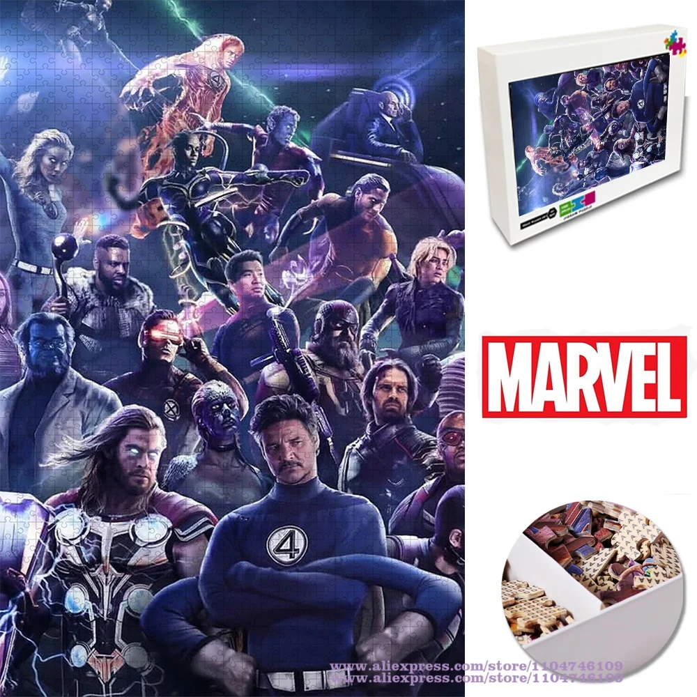 

Коллекция пазлов с персонажами Marvel: 108/200/300/500/1000/1500 элементов, развивающие головоломки для детей и взрослых, украшение для дома