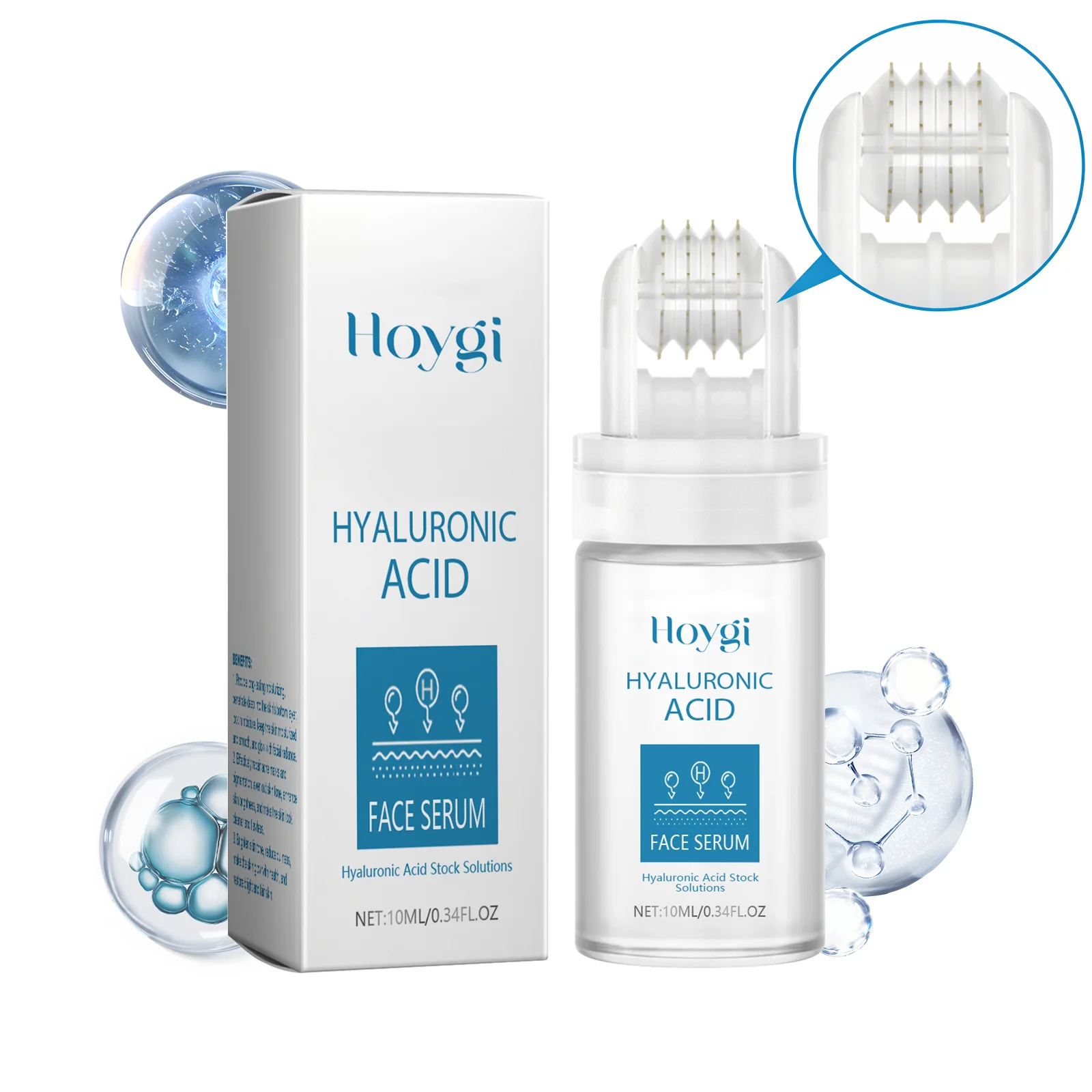 0,25mm Mikronadel-Essenz Hyaluronsäure Mikronadel-Roller Gesichts-Hydratisierungs- und Aufhellungs-Serum zur Porenverfeinerung für die Schönheitspflege